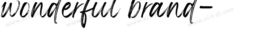 wonderful brand字体转换